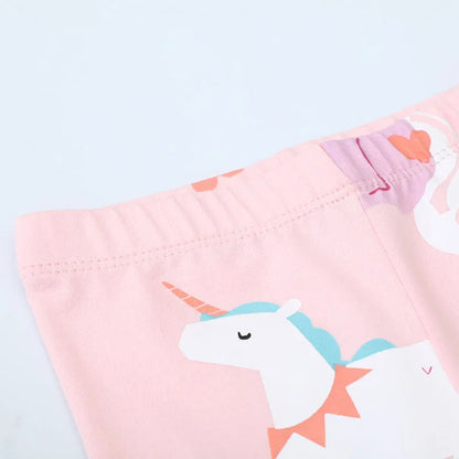 Little maven Baby Girls Leggings Pants Cotton Trousers Toddler Kids Clothes Cartoon Pink Unicorn Children's Clothing Autumn Good Vibrations