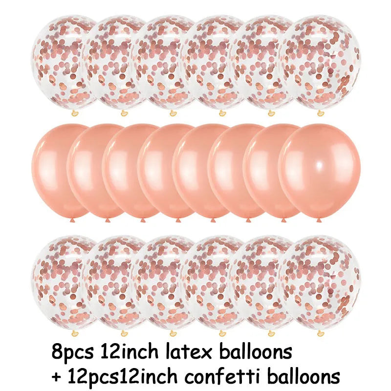 Rose Gold Party Disposable Tableware Set Paper Plate Cup Kids Adult Birthday Wedding Bachelorette Party Decoration Baby Shower Good Vibrations