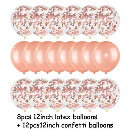 Rose Gold Party Disposable Tableware Set Paper Plate Cup Kids Adult Birthday Wedding Bachelorette Party Decoration Baby Shower Good Vibrations