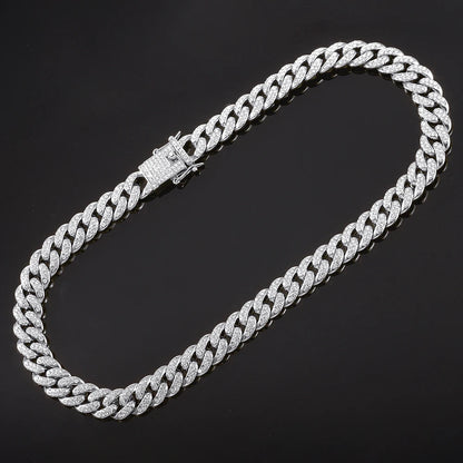 13mm Necklace +Watch+Bracelet Hip Hop Miami Cuban Chain Iced Out Paved Rhinestone CZ Bling Rapper For Men Jewelry KIT Jewelry Good Vibrations
