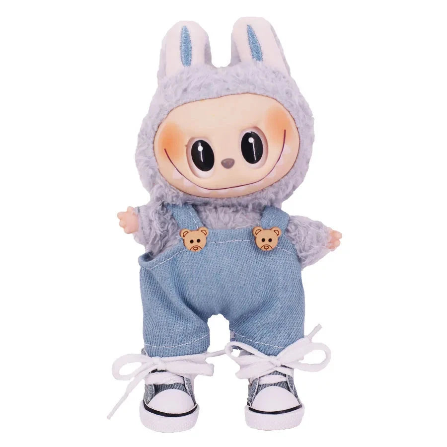 3.8cm Doll Shoes For labubu 17cm Plush Doll Clothes Accessories Girl's Toys ,Christmas Festival Birthday Gift Good Vibrations