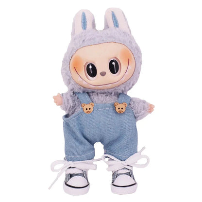 3.8cm Doll Shoes For labubu 17cm Plush Doll Clothes Accessories Girl's Toys ,Christmas Festival Birthday Gift Good Vibrations