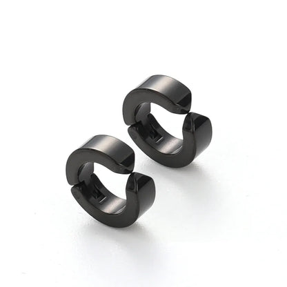 2pcs Anime Chainsaw Man Yoshida Hirofumi Cosplay Ear Clip Earrings Women Men Punk Black No Pierced Fake Ear Circle Pop Jewelry Good Vibrations