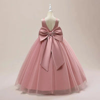 Girl Long White Bridesmaid Dresses For Wedding Prom Gown Big Bow Girls Party Dress Kids First Communiom Formal Evening Vestidos Good Vibrations