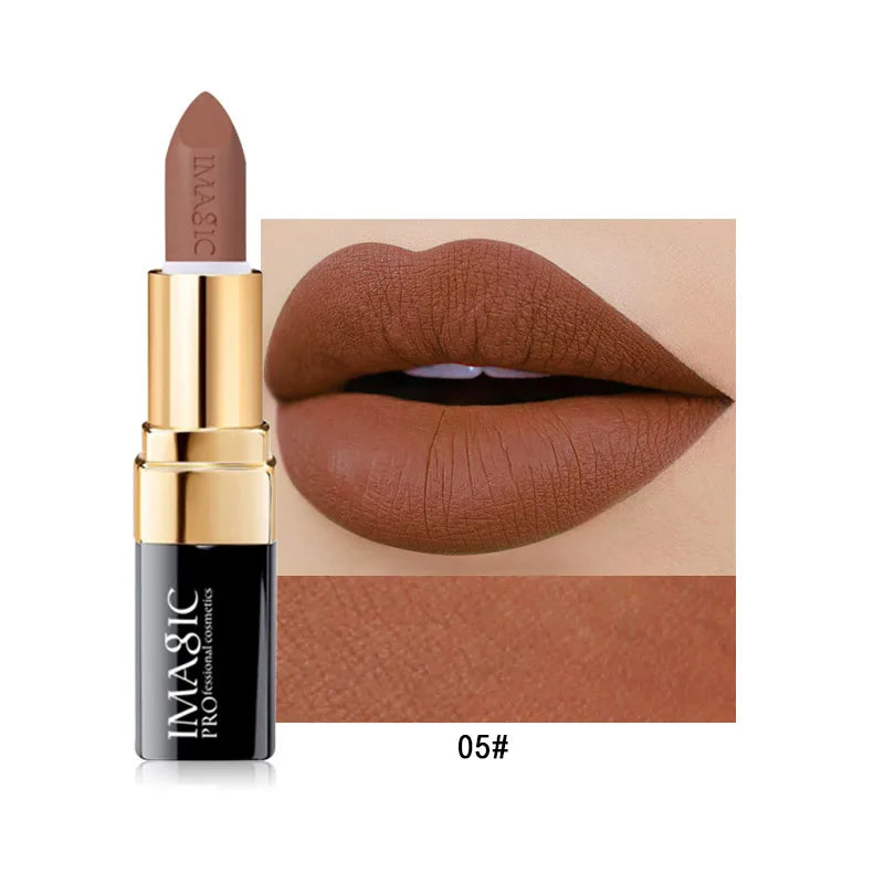 IMAGIC Lipstick Moisturizer Lips Smooth Lip Stick Long Lasting Charming Lip Lipstick Cosmetic Beauty Makeup 12 Colors Good Vibrations