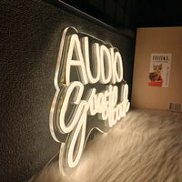 Audio Guestbook Neon Sign, Wedding Message Led Neon Wall Decor, Bedroom, Bar Party, Wedding Scene Luminous Sign Wall Lamp. Good Vibrations