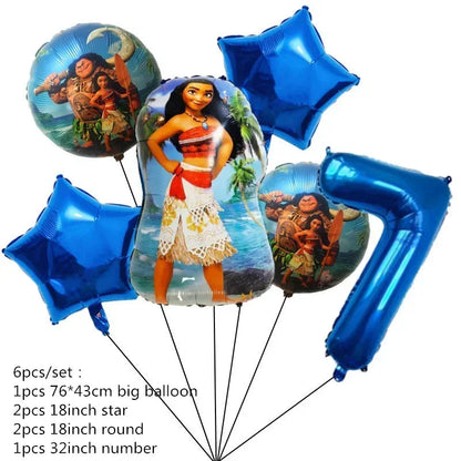 New MINISO Moana Theme Children Birthday Party Disposable Tableware Cup Plate Flag Kids Girls Wedding Party Decoration Supplies Good Vibrations