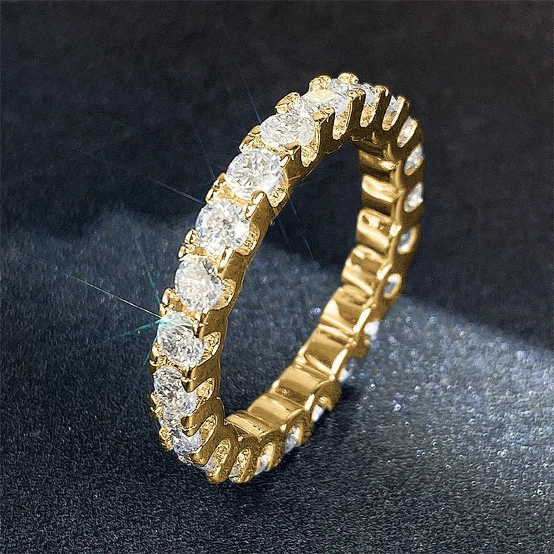 New Fashion Contracted Design Women's Ring with Brilliant White Cubic Zirconia Wedding Party Daily Wearable Statement Jewelry Good Vibrations