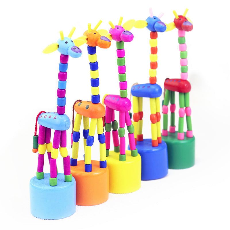Montessori Toys Educational Wooden Toys for Children Early Learning Exercise Baby Fingers Flexible Materials Giraffe Toy Gifts Good Vibrations
