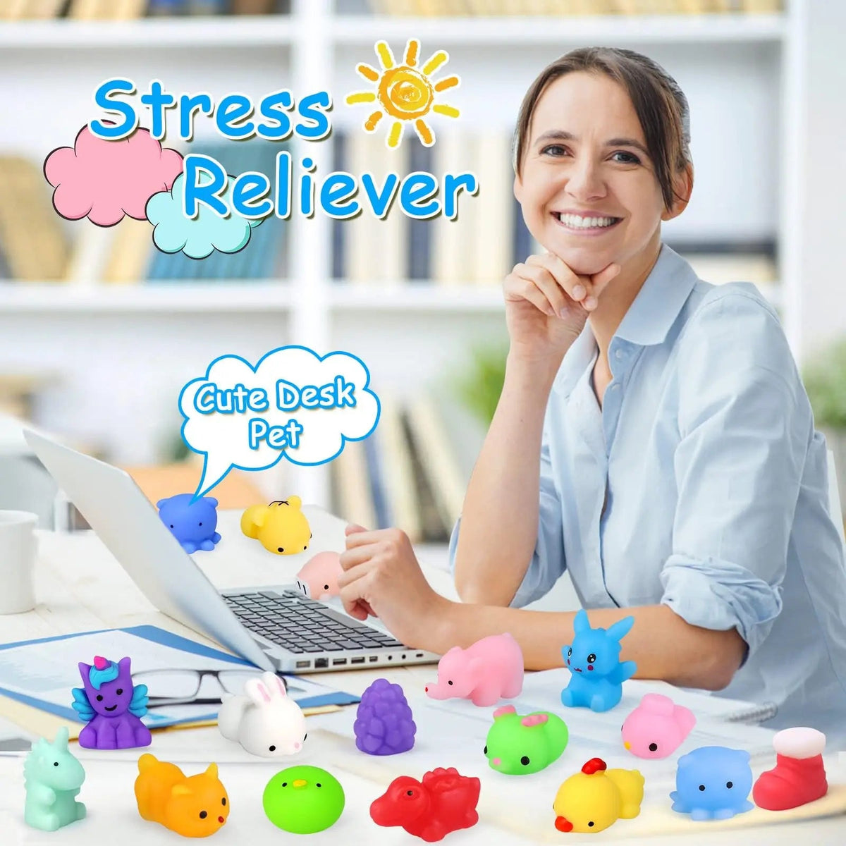 20/40/80Pc Squishies Mochi Squishy Toys Party Favors for Kids Mini Squishies Animal Stress Relief Toy School Birthday Gifts Good Vibrations