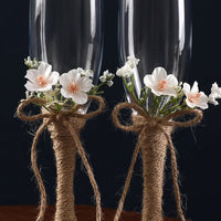 Premium Wedding Toast Glasses - Elegant Champagne glasses for Bride & Groom - Luxury Ceremony Accessory Good Vibrations