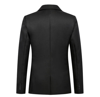 Men's Trendy Leisure Boutique Suit Jacket  Autumn Casual Business Slim Fit Non-ironing Single Button Suit Solid Formal Blouse Good Vibrations
