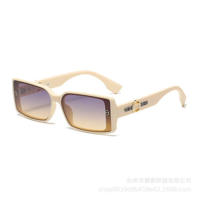 Designer Small Frame Luxury Hip Hop Sunglasses Trendy High Quality Premium Fashion Statement Minimalist Style Sunglasses Good Vibrations