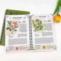 Witch's Herbal Codex - Magical Herb Guide Book Occult Pagan Witchcraft Reference Witch Herbal Notebook Good Vibrations