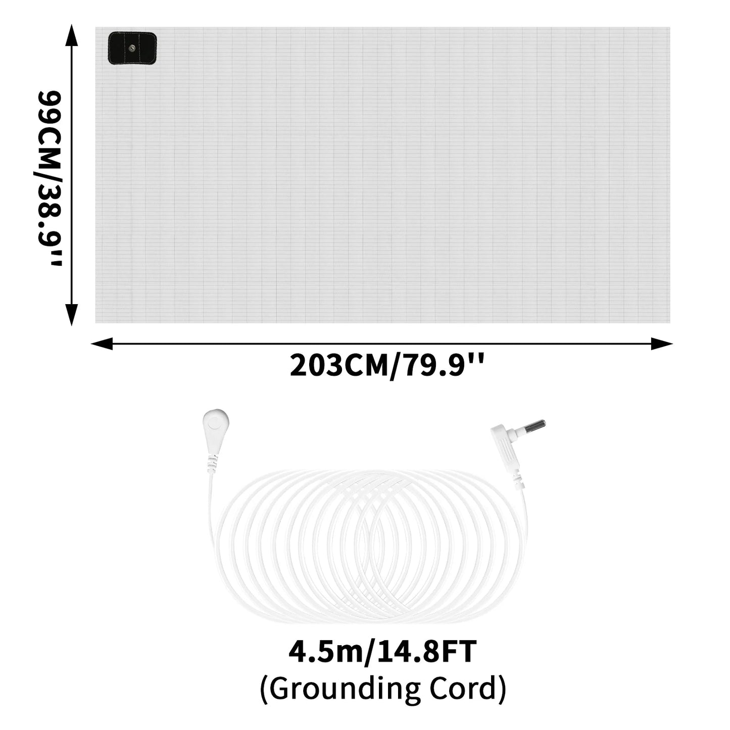 Grounding Bed Sheet Anti-static Grounding Sheet Conductive 95% Cotton and 5% Soft Silver Fiber Flat Sheets Sleep Bed Mat Good Vibrations