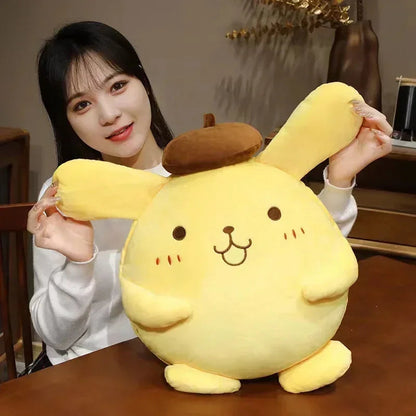 Sanrio Pom Purin Sitting Large Cute Plush Doll Japanese Genuine Pillow Gift Kids Kawaii Sanrio Plush Merch Good Vibrations
