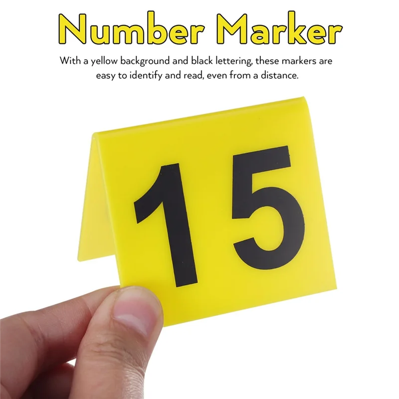 Y51A-Acrylic Table Number Signs, Table Tent Sign With Number Plates 1-15, Table Numbering, Table Number For Wedding,Party Good Vibrations