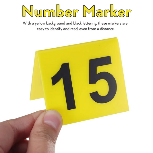Y51A-Acrylic Table Number Signs, Table Tent Sign With Number Plates 1-15, Table Numbering, Table Number For Wedding,Party Good Vibrations
