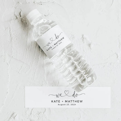 Personalized Wedding Water Bottle Label Birthday Party Thank You Water Bottle Sticker Bridal Shower Welcome Gift Wedding Decor Good Vibrations