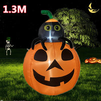 Halloween Inflatable Arch /Pumpkin Cat Model with LED Light Large Christmas Outdoor Decor Holiday Ornament Courtyard Prop Good Vibrations
