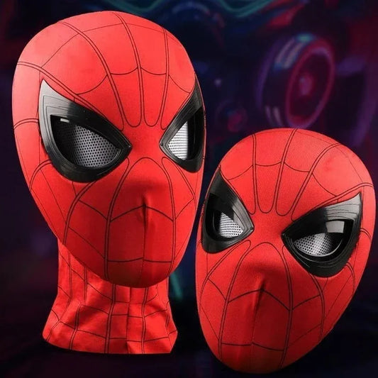 Spider Man Telecontrol Blink Masks Cosplay Helmet Moving Eyes Model Party Props Elastic Toys Adults Kids Halloween Christma Gift Good Vibrations