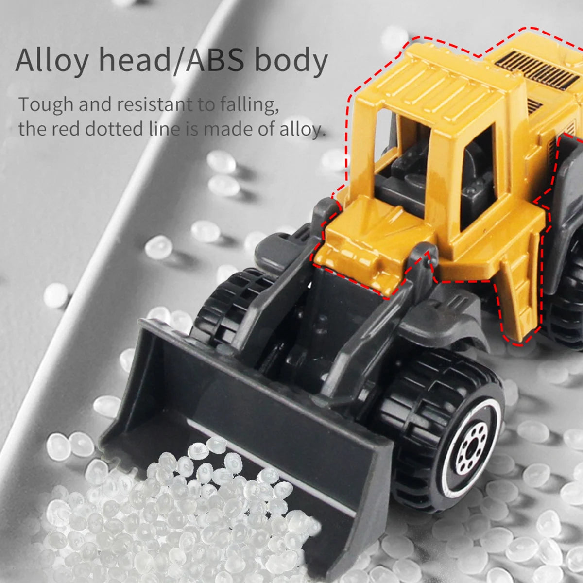 6pcs/set Alloy Engineering Truck Toy Car Classic Construction Model Vehicle Loader Tractor Excavator Toys for 3 years Boys Gifts Good Vibrations