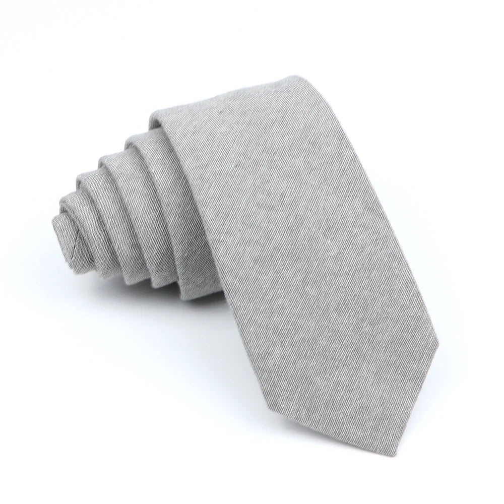 Wed Cotton Tie Solid Color Necktie For Man Woman Blue Pink Yellow Skinny Slim Ties Fashion Wedding Party Gifts Men Accessories Good Vibrations
