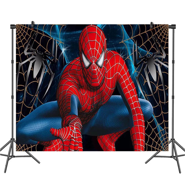 Spiderman Birthday Party Tablecloth Disposable Plastic Table Cover Tableware for Kids Birthday Party Baby Shower Decorations Good Vibrations