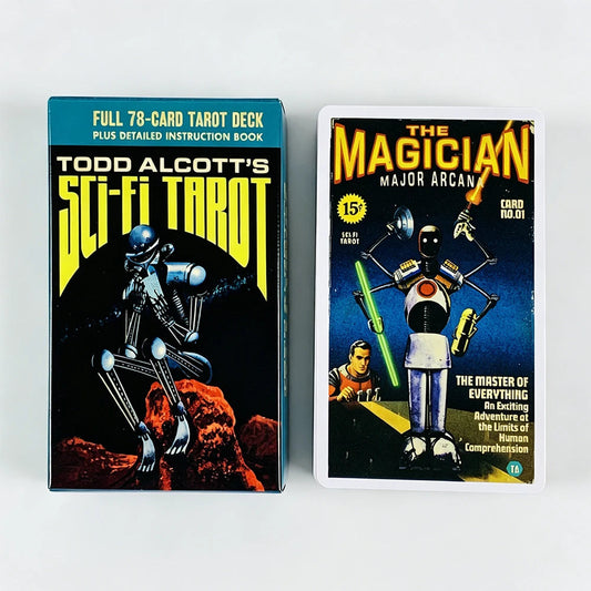 Todd Alcott's Sci-Fi Tarot Cards A 78 Science-Fiction-themed Tarot Deck English Versions Divination Deck Board Playing Game Good Vibrations