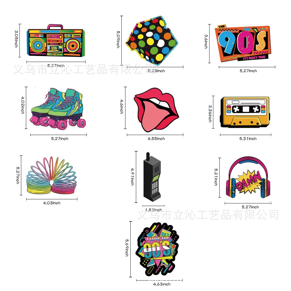 80s 90s Party Decorations Retro 1980s 1990s Hip Hop Party Hanging Swirls Ceiling Decor for Adults Back to The 80s 90sParty Good Vibrations