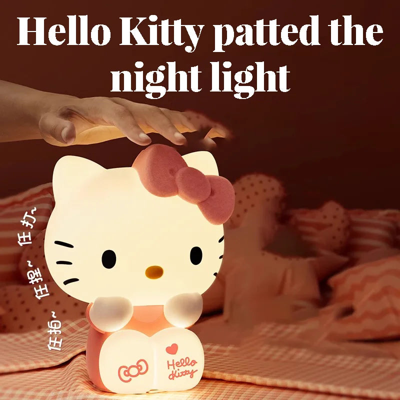 Kawaii Kt Cat Touch Night Light Kawaii Bedside Lamp Cute Anime Decor for Girls Room Gift with Soft Glow Good Vibrations