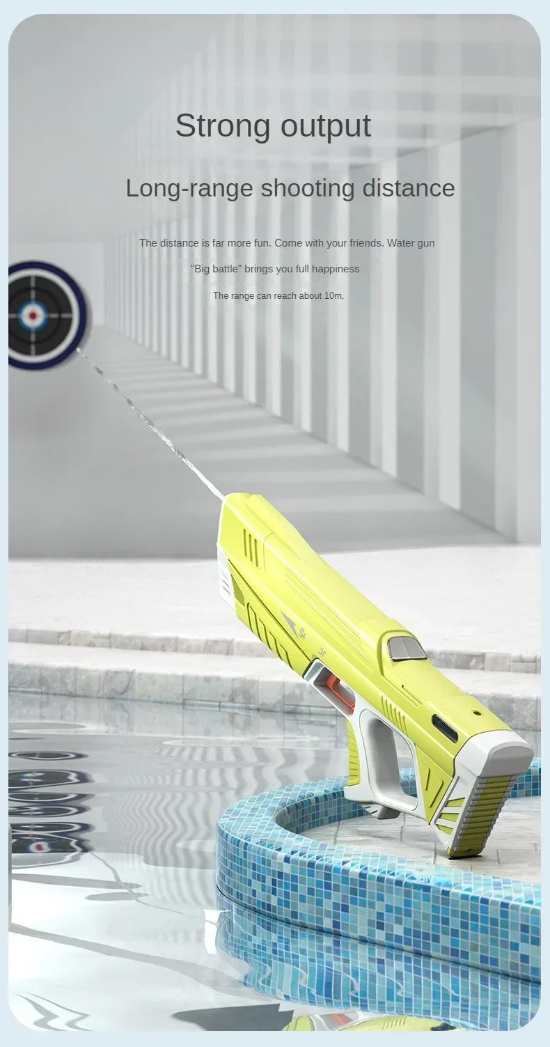 Children Full Automatic Water Gun Toys Summer Outdoor Pool Fight Games Induction Absorb Water Electric Waterguns for Kids Gifts Good Vibrations