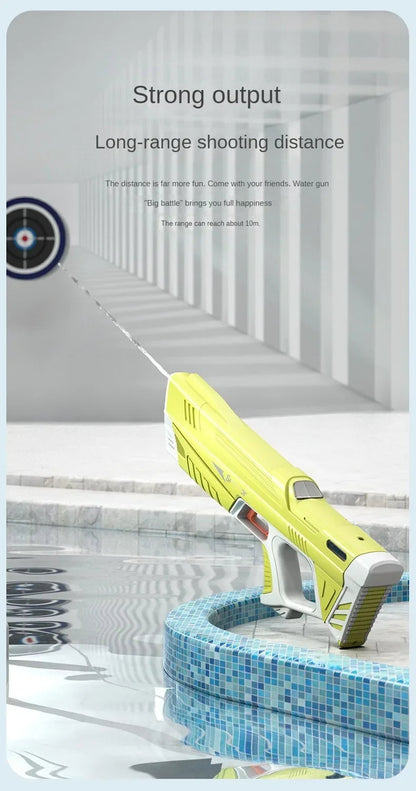 Children Full Automatic Water Gun Toys Summer Outdoor Pool Fight Games Induction Absorb Water Electric Waterguns for Kids Gifts Good Vibrations