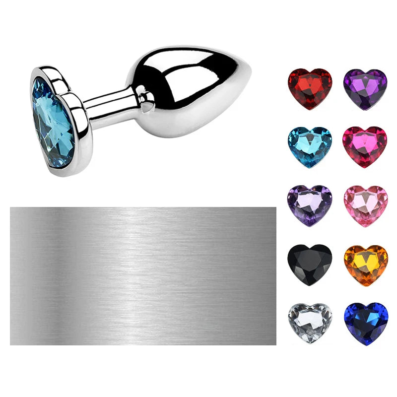 SM 3Pcs/Set Adult Erotic Masturbation Goods Heart Shape Anal Plug Dilator Prostate Massager Fetish Gay Role Play Butt Stimulator GOOD Vibrations