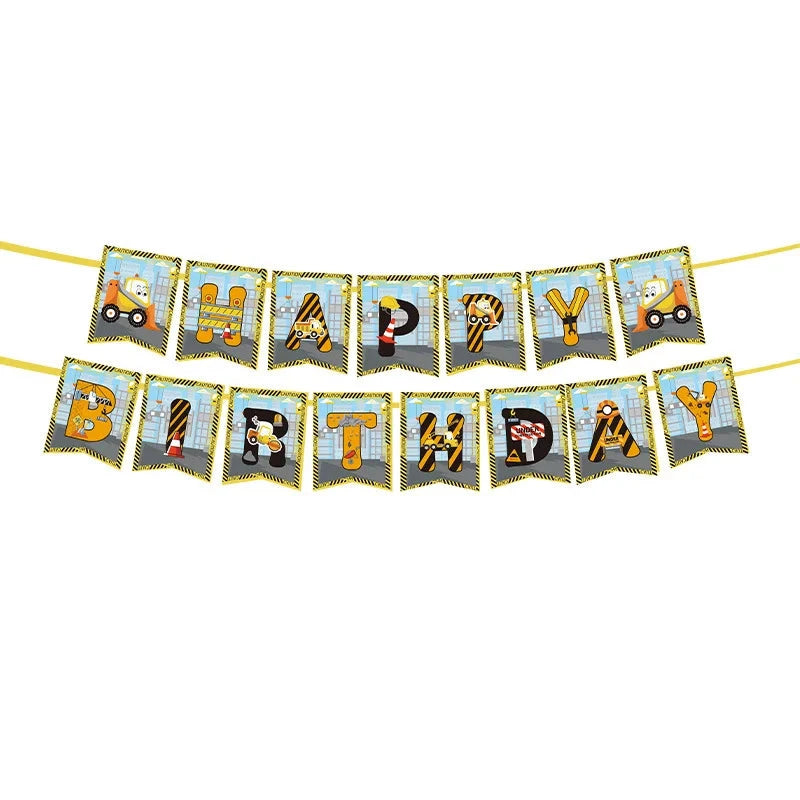 Construction Birthday Cake Decor Dump Truck Excavator Tractor Cupcake Toppers Kids Birthday Baby Shower Party Decors Supplies Good Vibrations