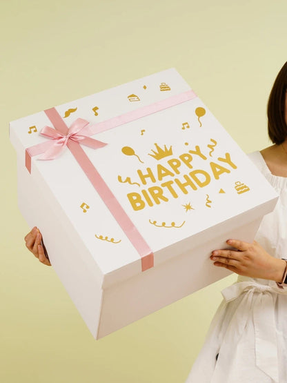 White Surprise Birthday Gift Box Extra Large Ceremony Feeling Girlfriend Present Box Special Large Size Wedding Celebration S... Good Vibrations