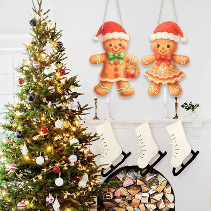 Christmas Door Hanging Merry Christmas Decorations for Home 2025 Navidad Xmas Tree Wall Pendant New Year 2026 Good Vibrations