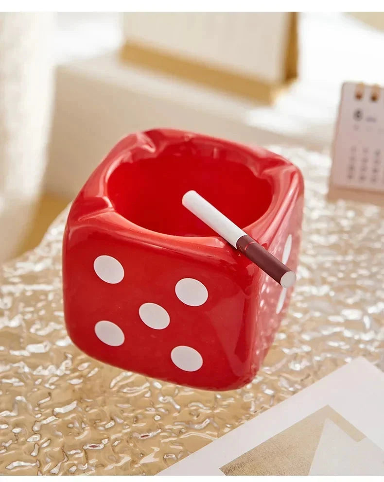 Dice Ashtray Modern Home Living Room Decoration Office Meeting Room Desktop Ornament Smoking Accessories Ash Tray Gift Good Vibrations Adult Super Store