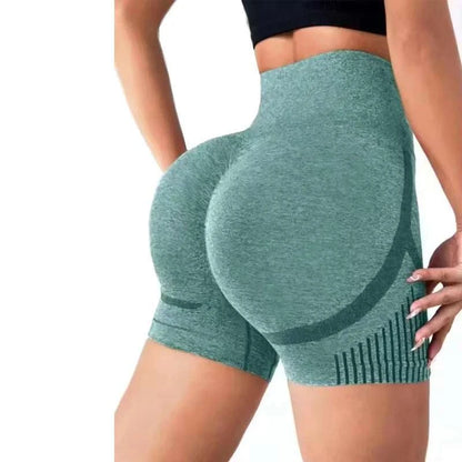 Women Yoga Shorts High Waist Workout Shorts Fitness Yoga Lift Butt Fitness Ladies Yoga Gym Running Short Pants Sportswear Good Vibrations