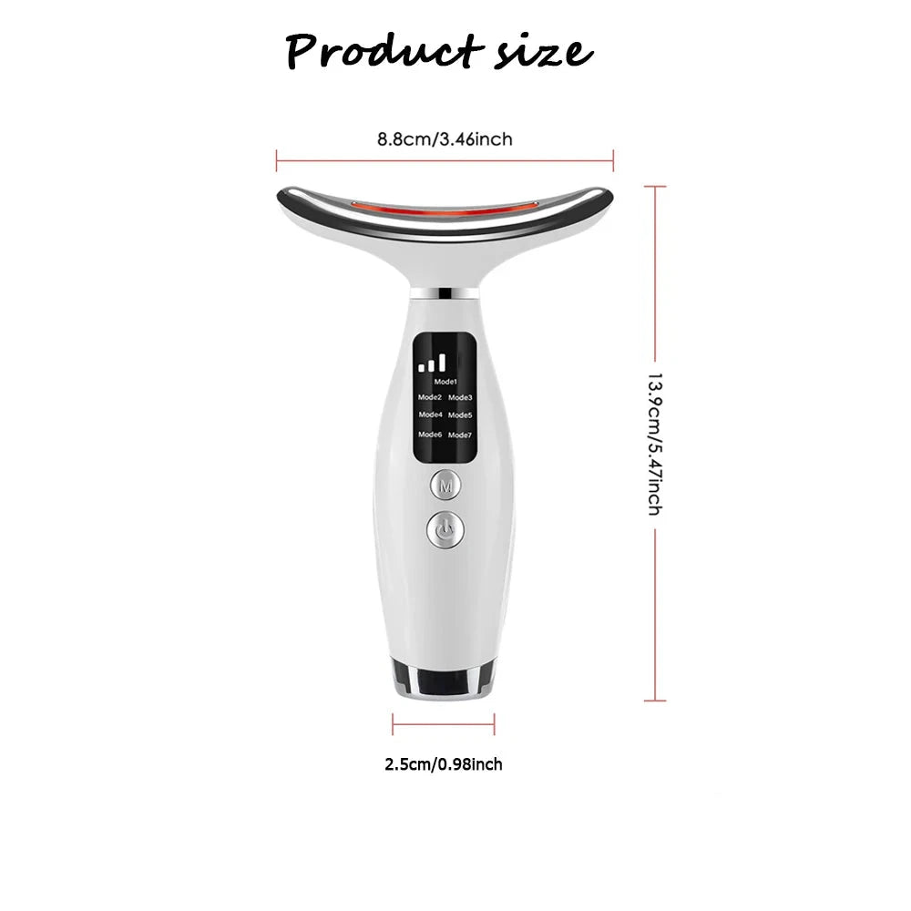 Face Massager -USB rechargeable skin massage tool with digital display designed for the face and neck Good Vibrations