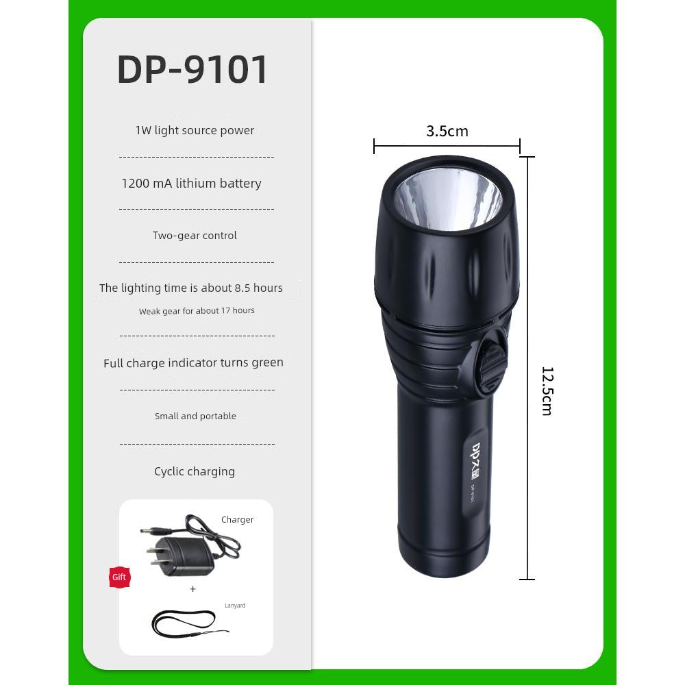 Duration Power Power Torch For Home Rechargeable Super Bright Outdoor Small Portable Long Shot Mini Kids for the Elderly and Children Good Vibrations