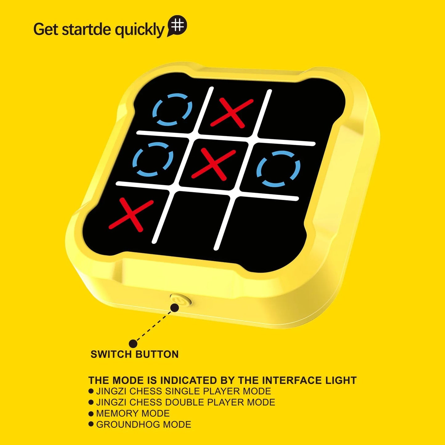 Portable Tic Tac Toe Game Console Toys Handheld Electronic Puzzle Chessboard  Memory Training & Montessori Travel Toy Xmas Gifts Good Vibrations
