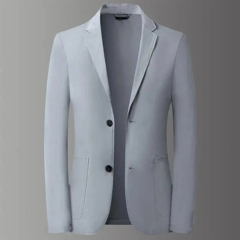Men Lightweight Suit Sun Protection Clothing Spring Summer Thin Mens Blazer Ice Silk Jacket Smart New Casual Male Suit Coat Good Vibrations