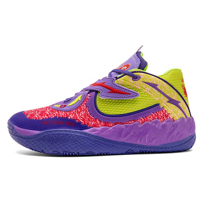 New basketball shoes with Velcro MD+rubber anti slip sole, high elastic response, suitable for both men's and women's indoor and Good Vibrations