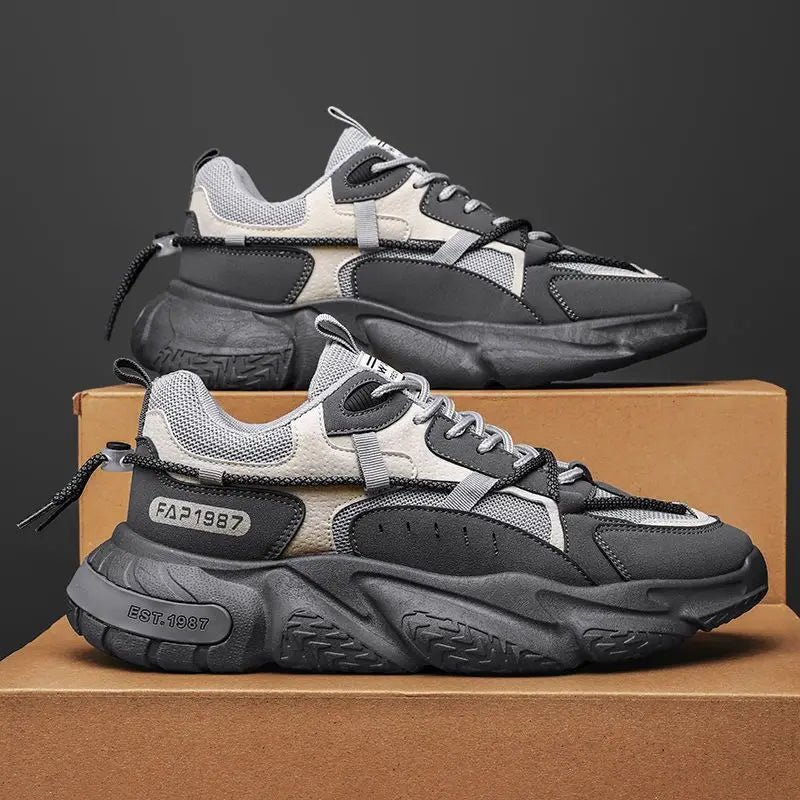 2023Men's Tennis Shoes New Casual Sports Shoes Spring and Autumn Men Breathable Wear-resistant Running Shoes кроссовки мужские Good Vibrations
