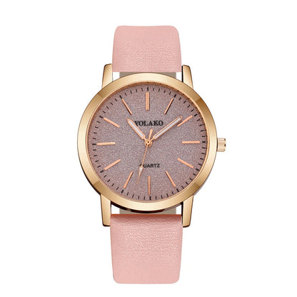 Fashion Women Leather Quartz watch Good Vibrations