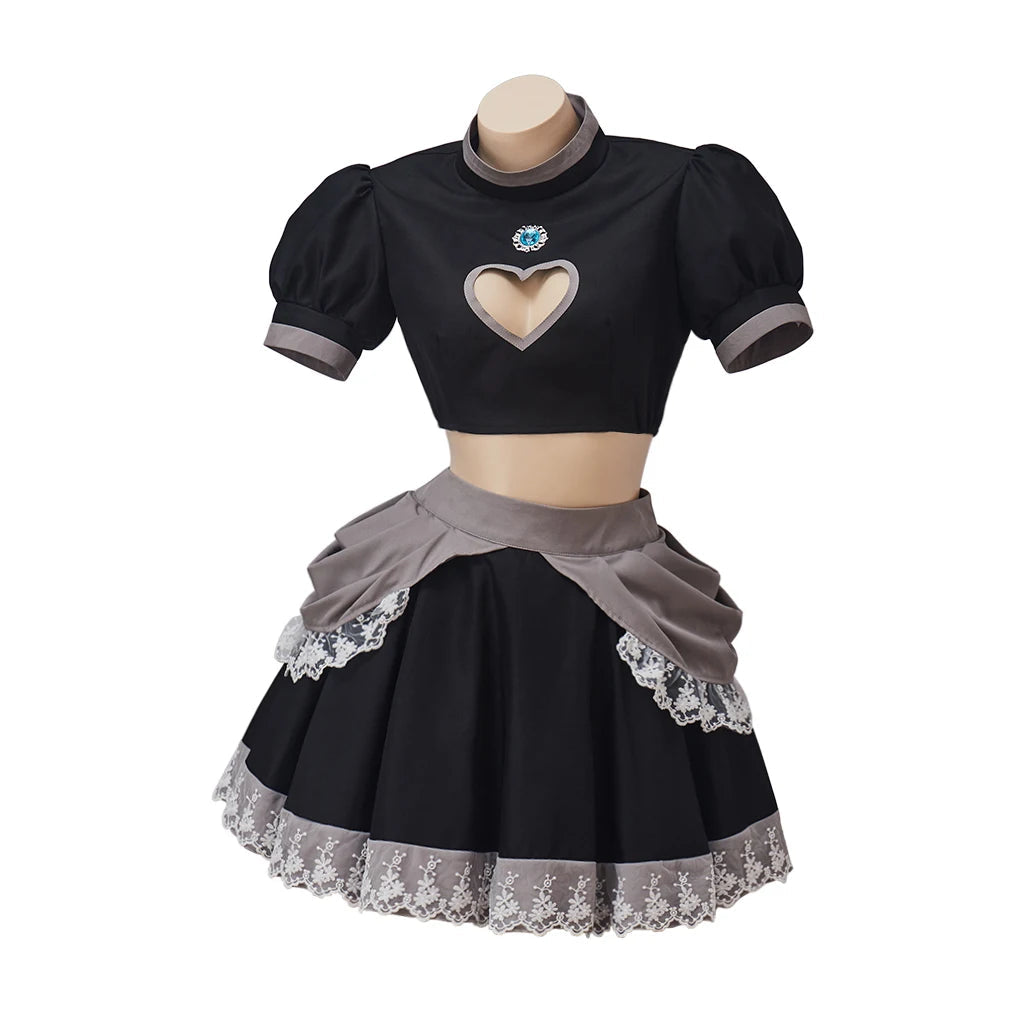 Halloween Party Princess Costume Fancy Dress Peach Sisters Daisy Sexy Dress Bowsette Tops Skirts Set Cosplay Good Vibrations
