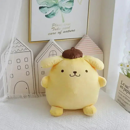 Sanrio Pom Purin Sitting Large Cute Plush Doll Japanese Genuine Pillow Gift Kids Kawaii Sanrio Plush Merch Good Vibrations