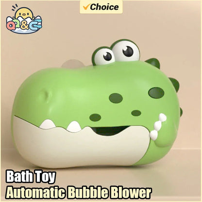 Bath Bubble Machine Music Automatic Bubble Blower Dinosaur Shape Electric With Suction Cup Children Bathing Companion For Kids Good Vibrations