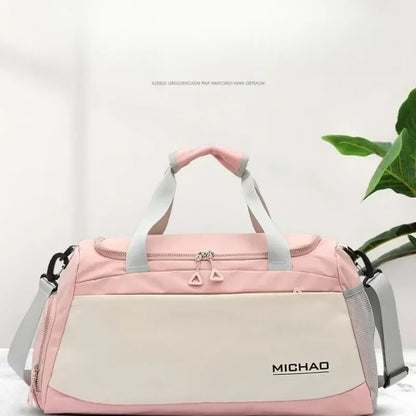 Multi Functional Sports Duffle Bag Large Capacity Gym Yoga Travel Bag  for Fitness Workout Weekend Trips Good Vibrations